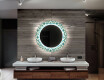 Redondo espejo baño decorativos con luz LED - abstract seamless #12