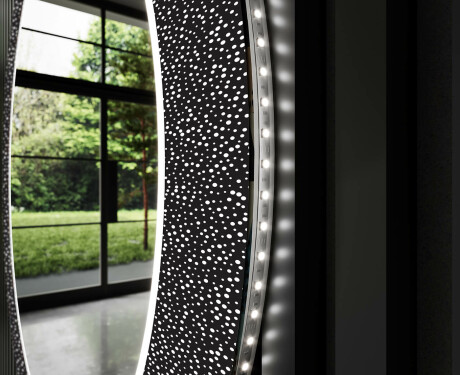 Redondo espejo baño decorativos con luz LED - dotts #11