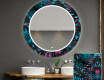 Espejo redondo decorativo con iluminación LED para el cuarto de baño - fluo tropic #1