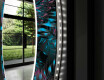 Espejo redondo decorativo con iluminación LED para el cuarto de baño - fluo tropic #11