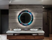 Espejo redondo de baño con luz decorativos pared - fluo tropic #12