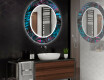 Espejo redondo decorativo con iluminación LED para el cuarto de baño - fluo tropic #2