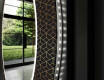Redondo espejo baño decorativos con luz LED - golden lines #11