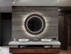 Redondo espejo baño decorativos con luz LED - golden lines #12