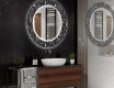 Redondo espejo baño decorativos con luz LED - gothic #2