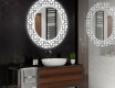 Espejo redondo de baño con luz decorativos pared - industrial #2