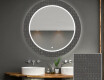 Redondo espejo baño decorativos con luz LED - microcircuit