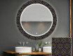 Espejo redondo de baño con luz decorativos pared - ornament #1
