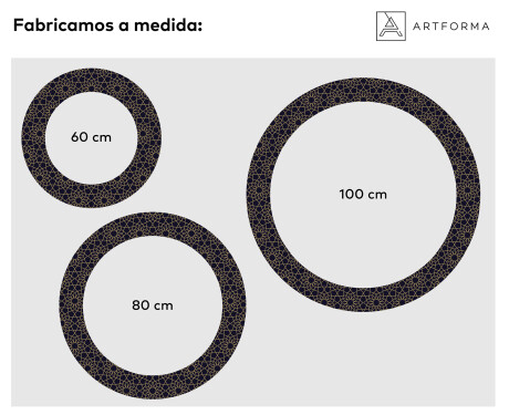 Espejo redondo de baño con luz decorativos pared - ornament #2