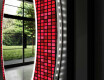 Redondo espejo baño decorativos con luz LED - red mosaic #11