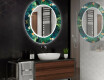Espejo redondo decorativo con iluminación LED para el cuarto de baño - tropical #2