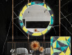 Espejo redondo decorativo pared comedor - abstract geometric #1
