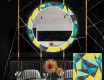 Espejo redondo decorativo pared comedor - abstract geometric