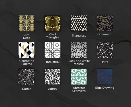 Espejo redondo decorativo pared comedor - abstract geometric #10