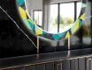 Espejo redondo decorativo pared comedor - abstract geometric #11