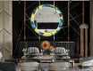 Espejo redondo decorativo pared comedor - abstract geometric #12