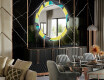 Espejo redondo decorativo pared comedor - abstract geometric #2