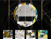 Espejo redondo decorativo pared comedor - abstract geometric #6