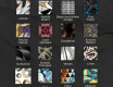 Espejo redondo decorativo pared comedor - abstract geometric #9
