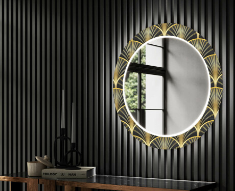 Espejos decorativos grande pared con luz LED - art deco #2