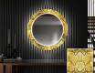 Redondo espejos decorativos grande pared con luz LED - gold triangles #1