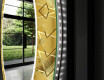Redondo espejos decorativos grande pared con luz LED - gold triangles #11