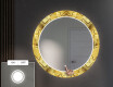 Redondo espejos decorativos grande pared con luz LED - gold triangles #4