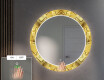 Redondo espejos decorativos grande pared con luz LED - gold triangles #5