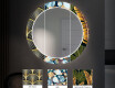 Redondo espejos decorativos grande pared con luz LED - gold triangles #6
