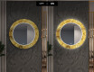 Redondo espejos decorativos grande pared con luz LED - gold triangles #7