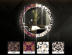 Redondo espejo con luces salon decorativos - gold mandala #6