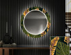 Espejos redondo decorativos grandes de pared para recibidor - botanical flowers