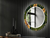 Espejos redondo decorativos grandes de pared para recibidor - botanical flowers #2