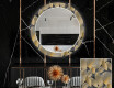 Redondo Espejo LED comedor decorativos - golden leaves