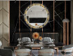 Redondo Espejo LED comedor decorativos - golden leaves #12