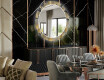Redondo Espejo LED comedor decorativos - golden leaves #2