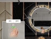 Redondo Espejo LED comedor decorativos - golden leaves #5