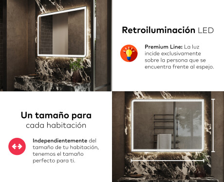 Espejo de baño con luz LED incorporada L146 #5