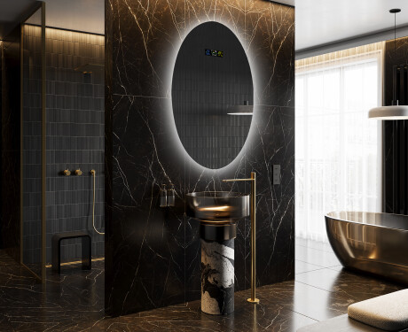 Espejo ovalado baño con luz L226 - Vertical #9