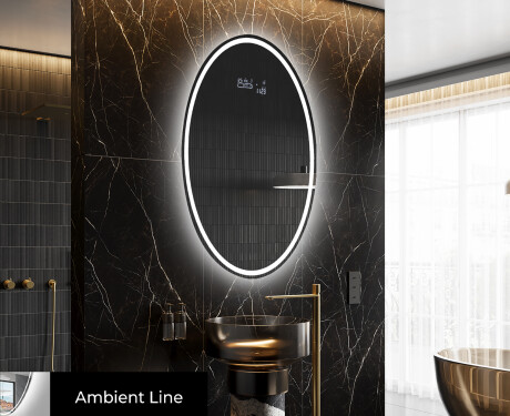 Espejo ovalado baño con luz L228 - Vertical #3
