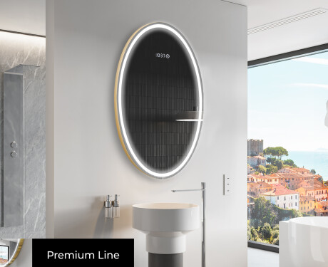 Espejo ovalado baño con luz L228 - Vertical #4