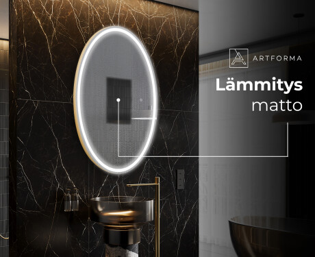 Espejo ovalado baño con luz L228 - Vertical #8
