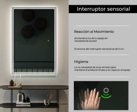 Espejo habitacion con luz LED L57 #6