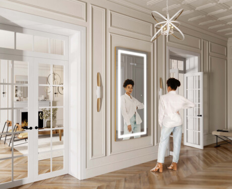 Artforma Espejo de Baño con Iluminación LED - 100x80 - Luz Espejo de Pared  - Diferentes tamaños - retroiluminado Iluminado - T105 : .es: Hogar y  cocina