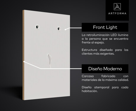 Espejos LED entrada grandes de pared L49 #6