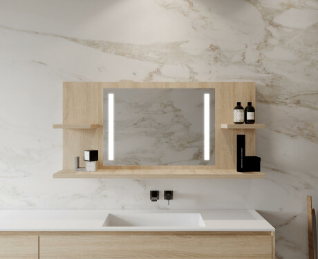 Espejo con LED baño con estante L02 #10