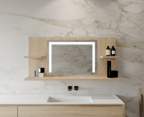 Espejo con LED baño con repisa L11 #10