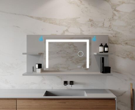 Espejo con LED baño con repisa L11 #9