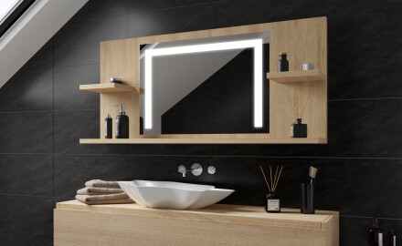 Espejo con LED baño con repisa L11