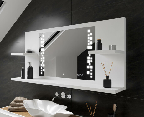 Espejo con LED baño con estante L38